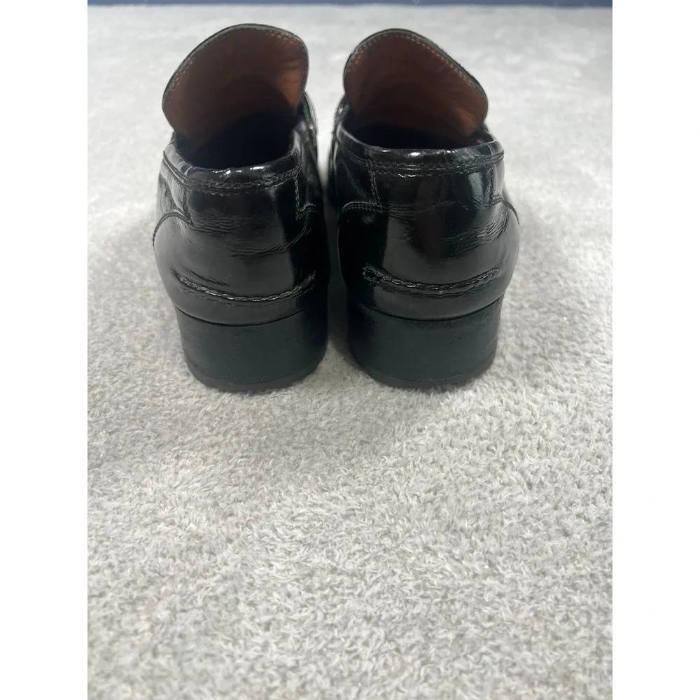 Gucci‎ Vintage Mens Horsebit Loafers Black Patent Leather Size 41.5 M Italy